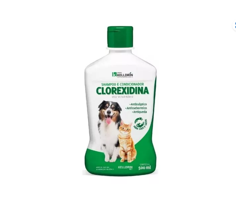 Shampoo e Condicionador Bactericida com Clorexidina, antisséptico antiqueda