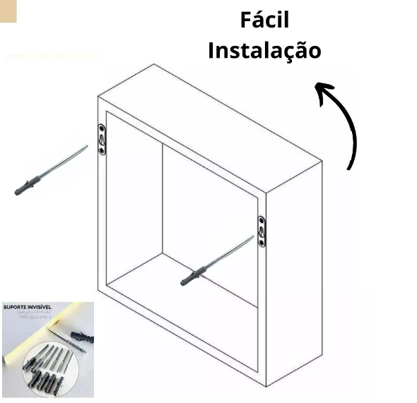 Nicho Triplo em MDF – Design, Versatilidade e Funcionalidade